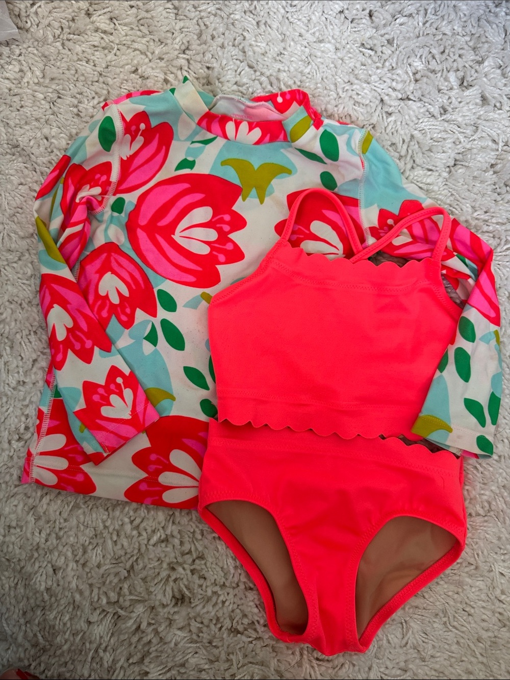 Crewcuts j. Crew swim rash guard and separate top and bottom 2T